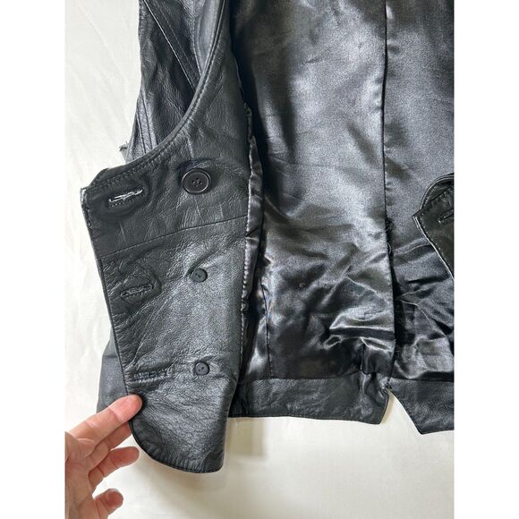 Wilson Leather Maxima Women's Leather Vest Christian Motorcycle Assoc Logo SZ M - Picture 3 of 9